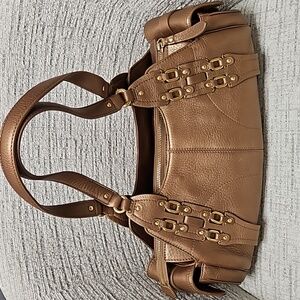 Vintage Cole Haan Metallic Bronze Brown Handbag